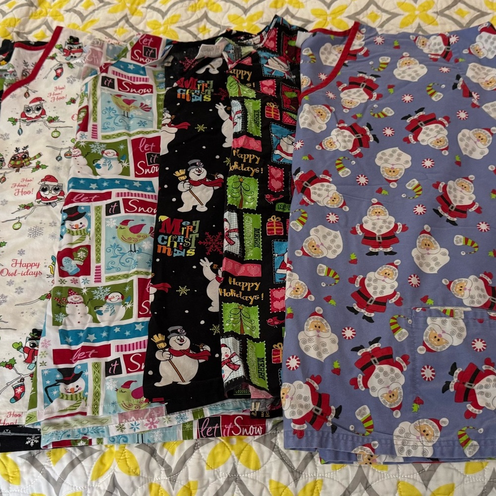 Christmas Nurse Scrubs Set - Size 3X